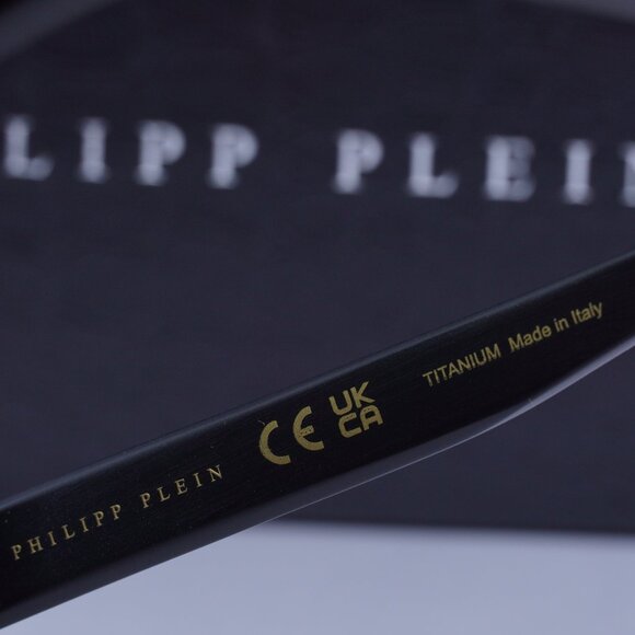 Philipp Plein SPP077M 0302 Aviator Sunglasses – Black/Gold/Grey - Picture 10 of 11
